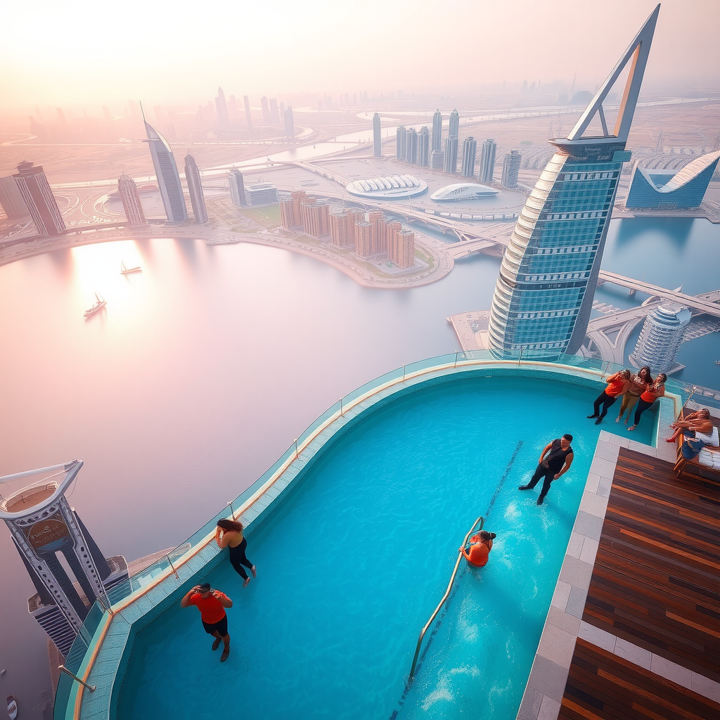 Burj Khalifa sunset view