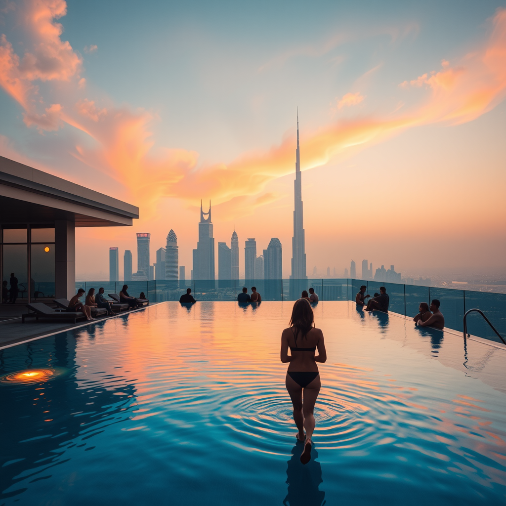 Daytime pool relaxation