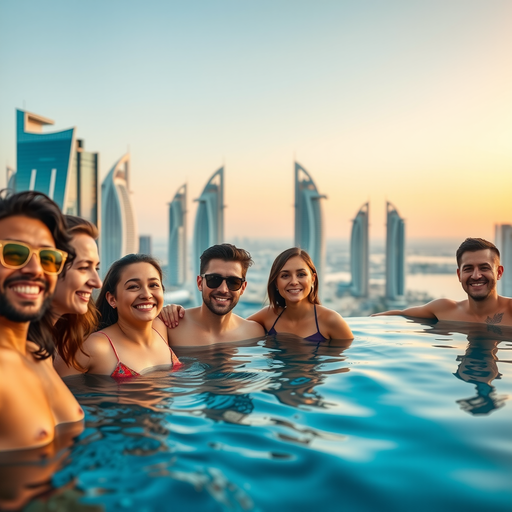 Golden hour at SkyPool